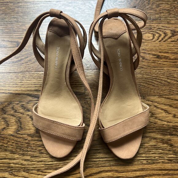 Tony Bianco Fortune Heel Block Tie Up Sandal in Caramel Phoenix Women's 6 - Picture 11 of 15